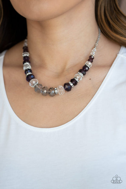 Distracted by Dazzle-purple-Paparazzi necklace