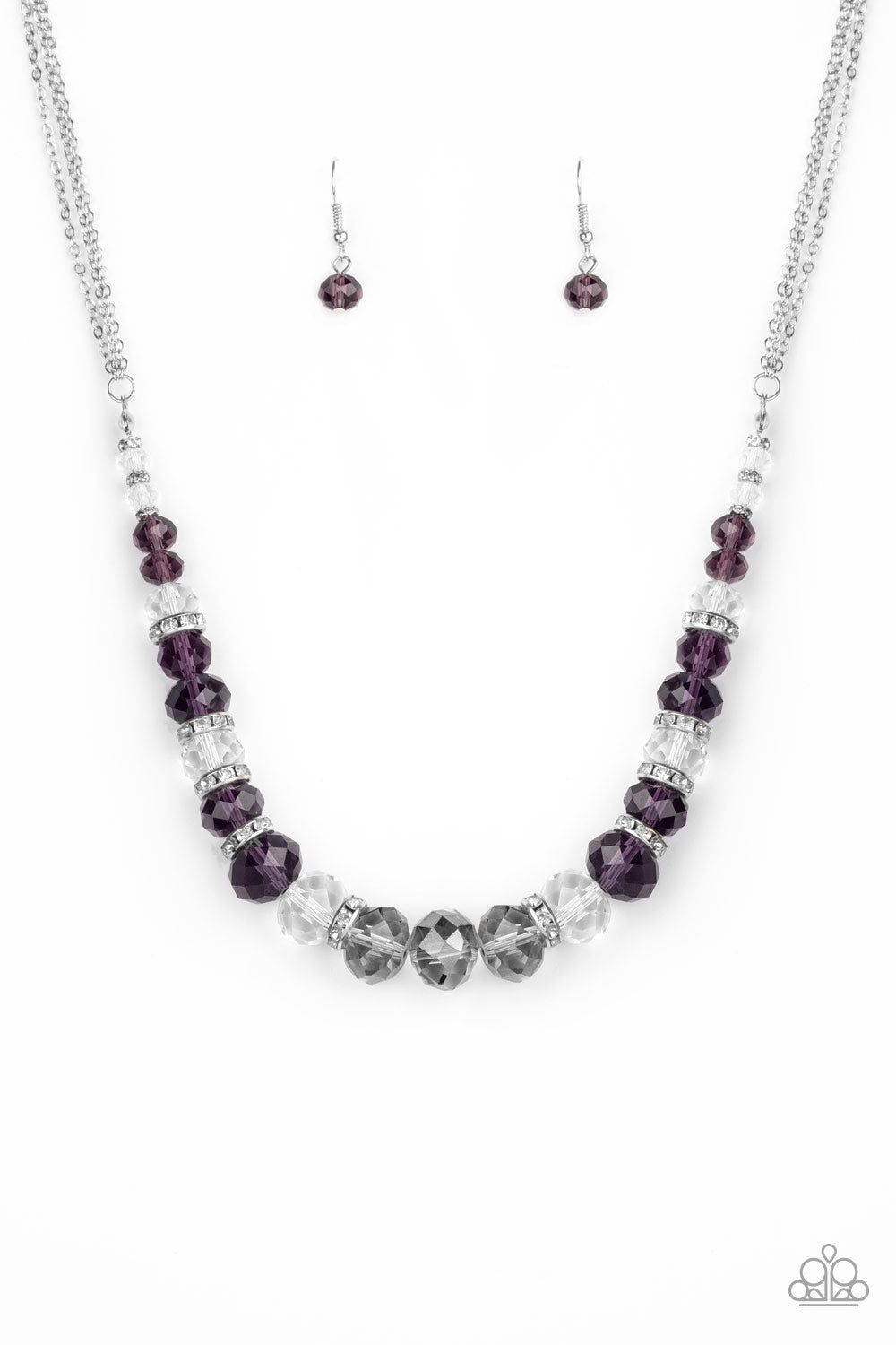 Distracted by Dazzle - purple - Paparazzi necklace