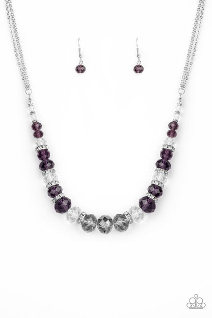 Distracted by Dazzle - purple - Paparazzi necklace