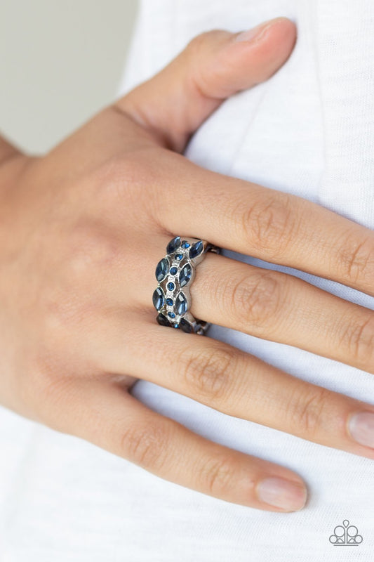 Distractingly Demure-blue-Paparazzi ring