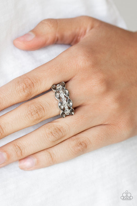 Distractingly Demure-silver-Paparazzi ring
