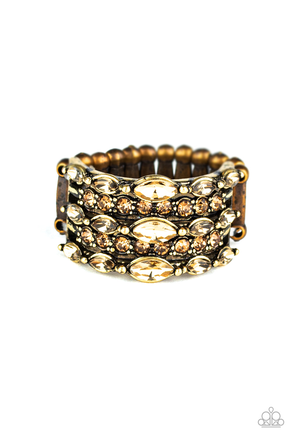 Diva Diadem - brass - Paparazzi ring