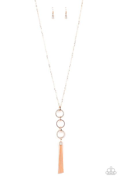 Diva in Diamonds - rose gold - Paparazzi necklace