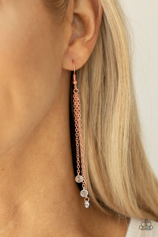 Divine Droplets - copper - Paparazzi earrings