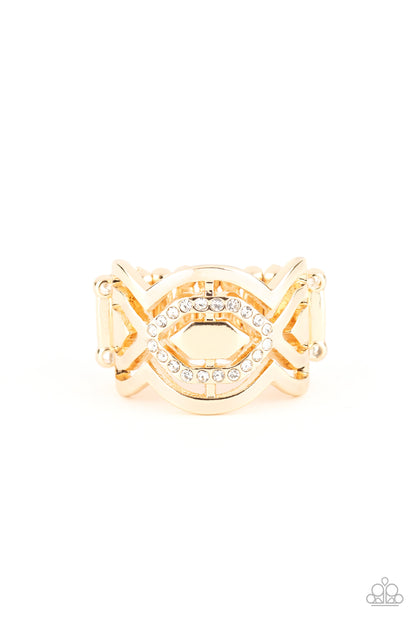Divinely Deco - gold - Paparazzi ring
