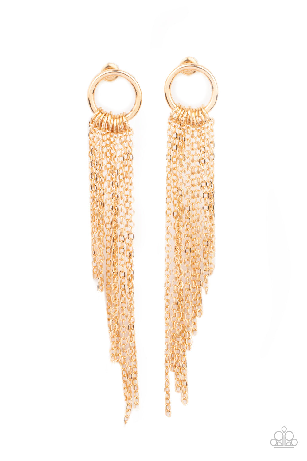 Divinely Dipping - gold - Paparazzi earrings