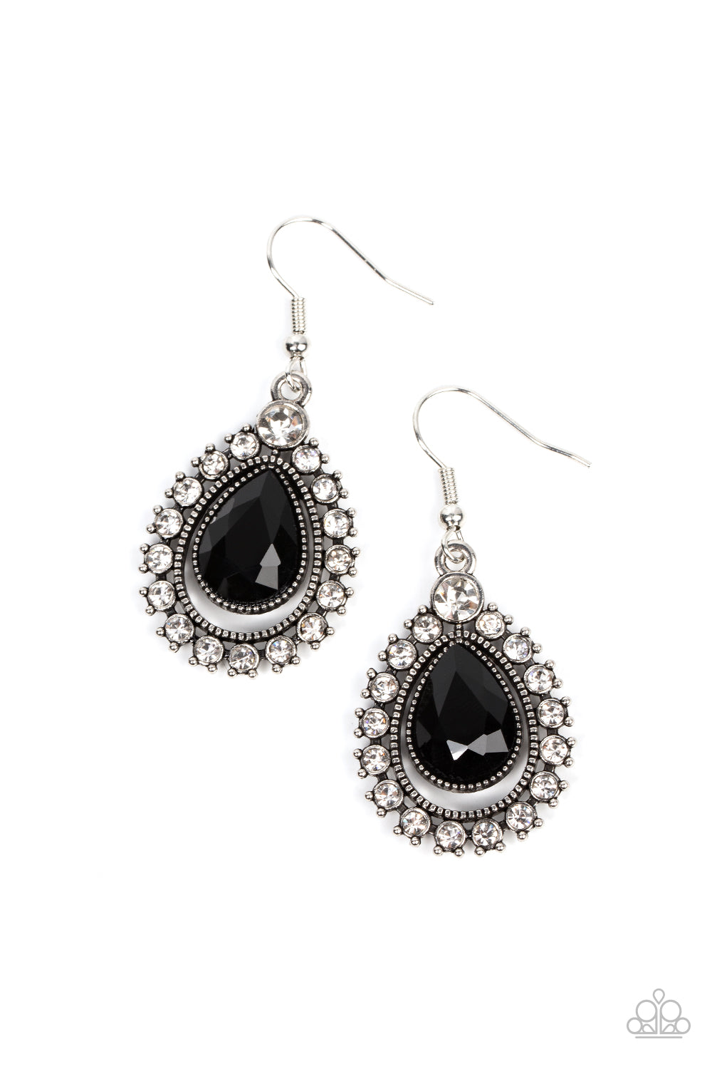 Divinely Duchess - black - Paparazzi earrings