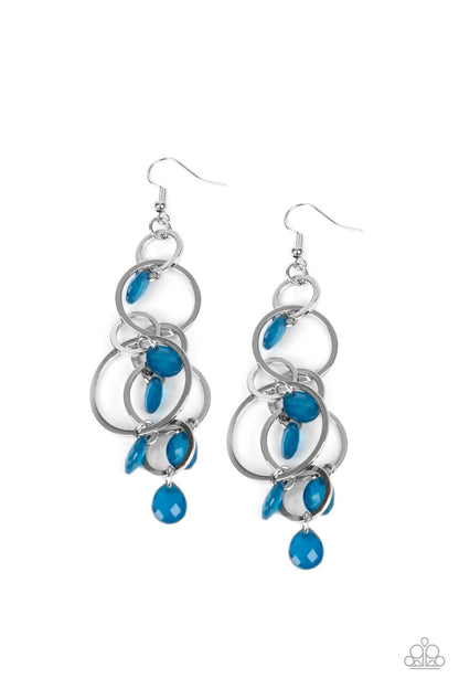 Dizzyingly Dreamy - blue - Paparazzi earrings