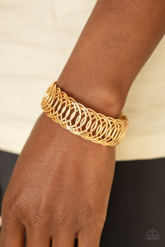Dizzyingly Demure - gold - Paparazzi bracelet
