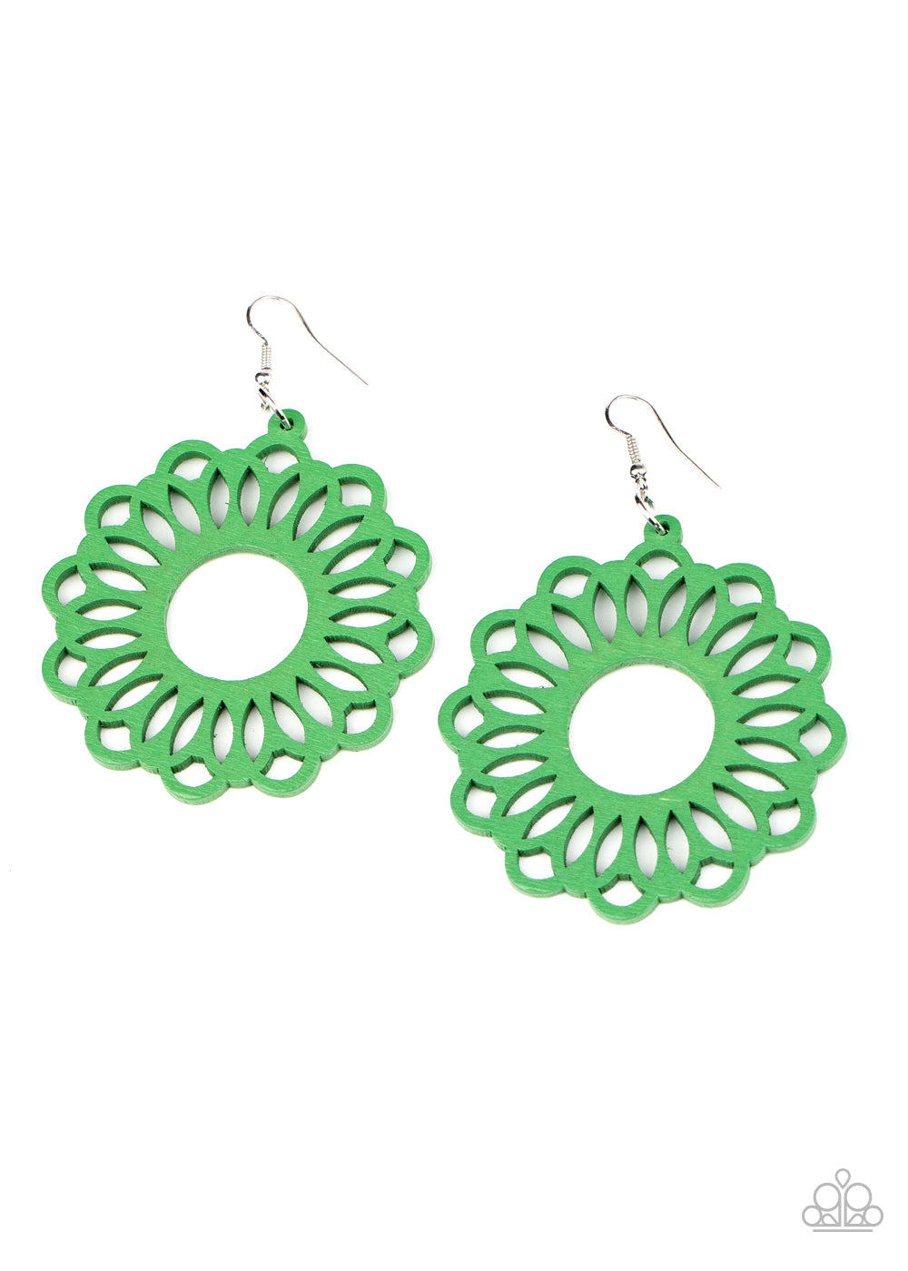 Dominican Daisy - green - Paparazzi earrings