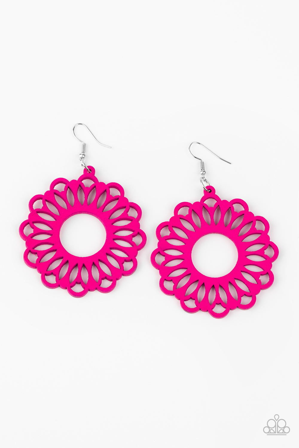 Dominican Daisy - pink - Paparazzi earrings