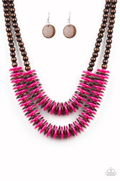 Dominican Disco - pink - Paparazzi necklace