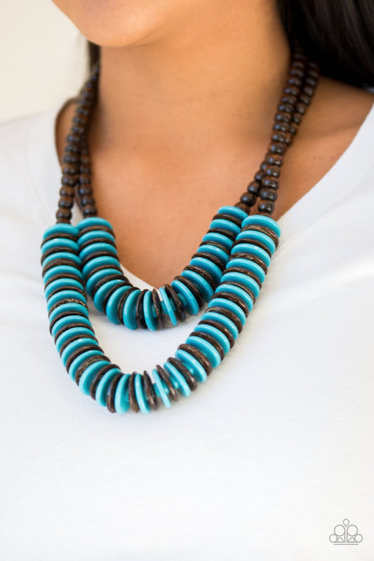Dominican Disco-blue-Paparazzi necklace