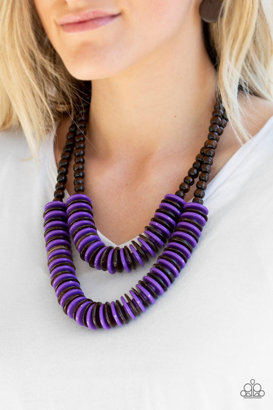 Dominican Disco - purple - Paparazzi necklace
