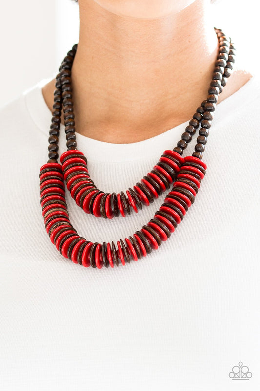 Dominican Disco - red - Paparazzi necklace