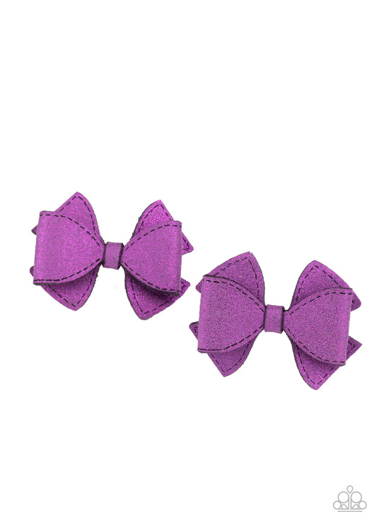 Don't BOW It - purple - Paparazzi hair clip