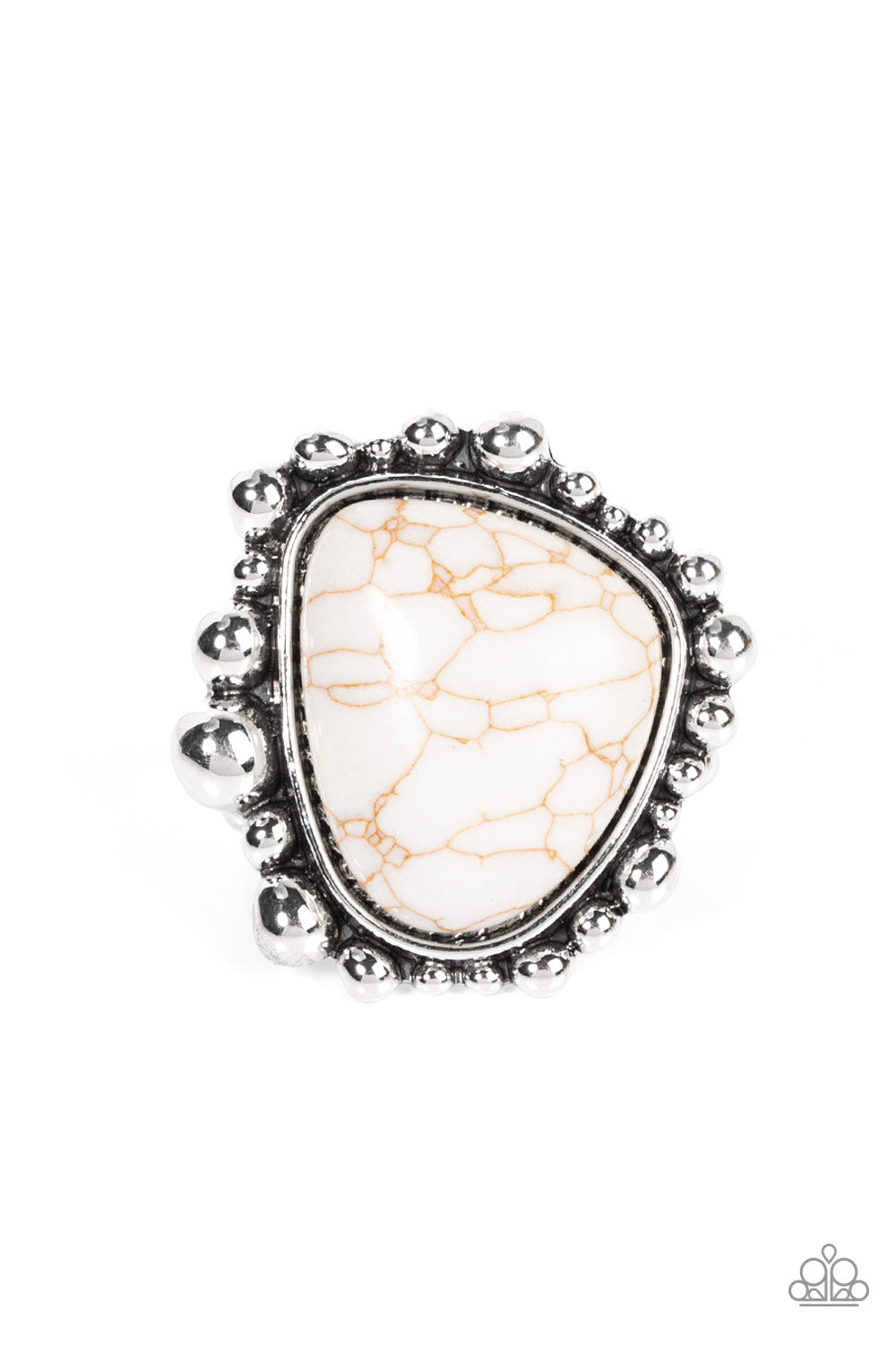 Don't DWELLER on It - white - Paparazzi ring