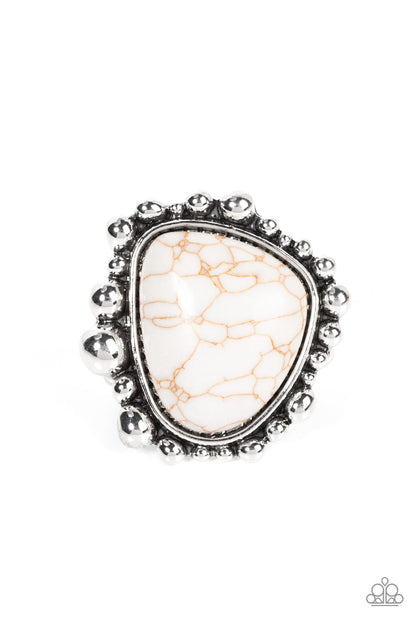 Don't DWELLER on It - white - Paparazzi ring