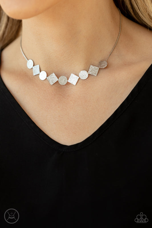 Don't Get Bent Out Of Shape - silver - Paparazzi necklace