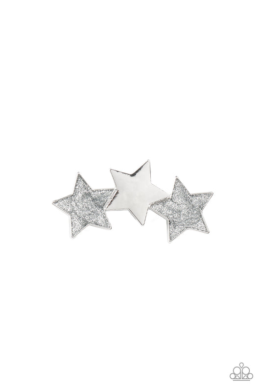 Don't Get Me STAR-ted - silver - Paparazzi hair clip