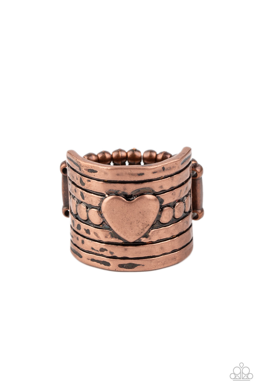 Don't Lose Heart - copper - Paparazzi ring