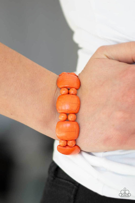 Don't Be So Nomadic-orange-Paparazzi bracelet