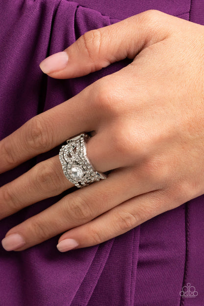 Doting on Dazzle - white - Paparazzi ring