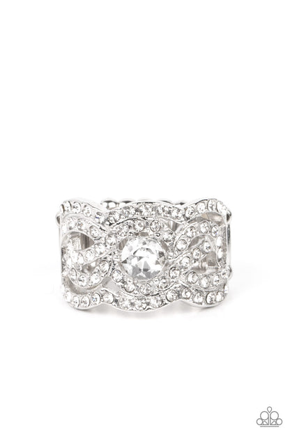 Doting on Dazzle - white - Paparazzi ring