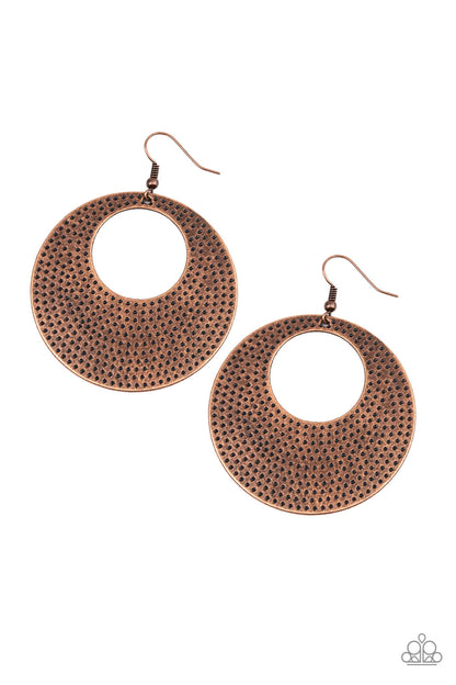 Dotted Delicacy - copper - Paparazzi earrings