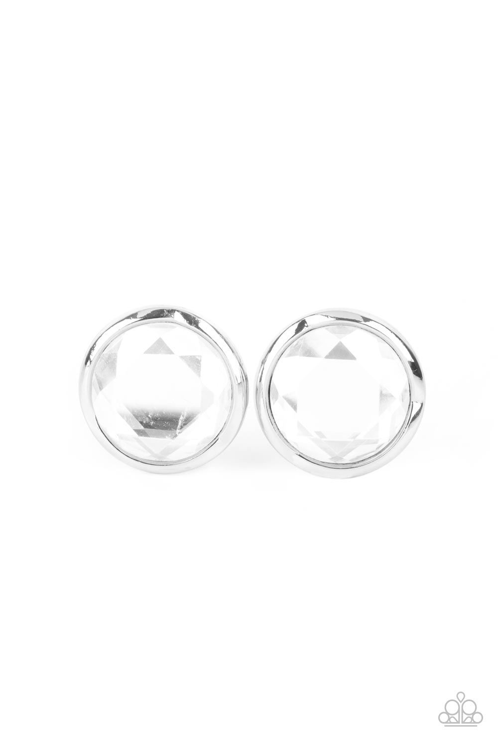 Double-Take Twinkle - white - Paparazzi earrings