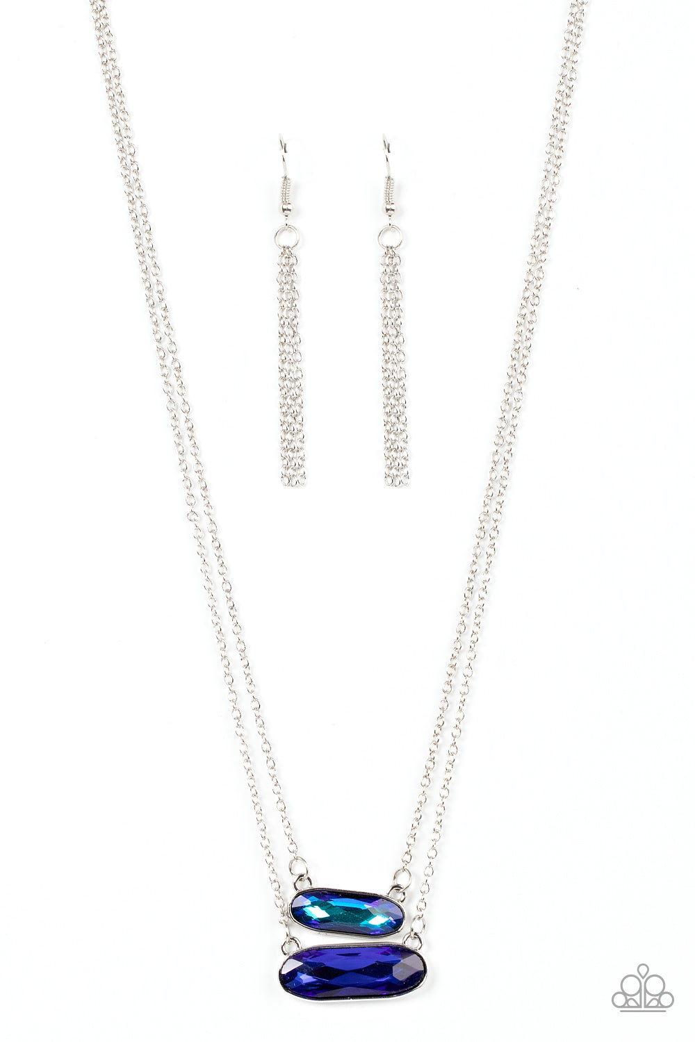 Double Bubble Burst - blue - Paparazzi necklace