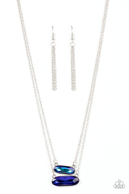 Double Bubble Burst - blue - Paparazzi necklace