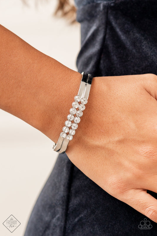 Doubled Down Dazzle - white - Paparazzi bracelet