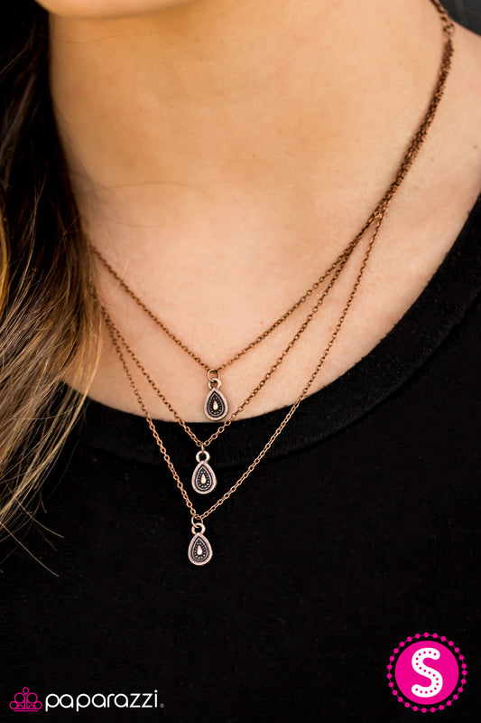Down By The Bay - Copper - Paparazzi necklace