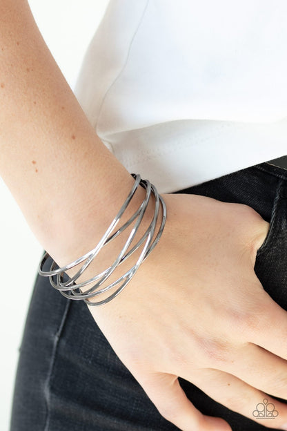 Down to the Wire-black-Paparazzi bracelet