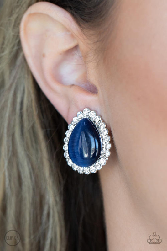 Downright Demure - blue - Paparazzi CLIP ON earrings