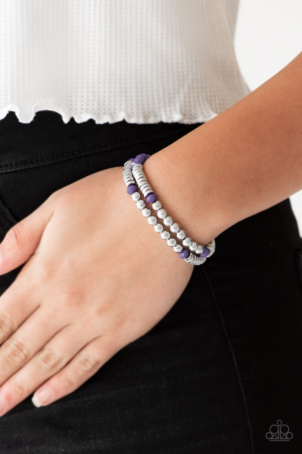 Downright Dressy-purple-Paparazzi bracelet