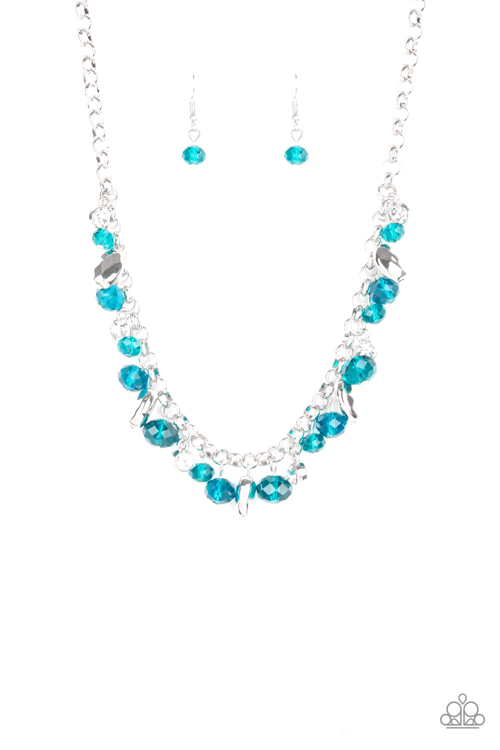 Downstage Dazzle - blue - Paparazzi necklace