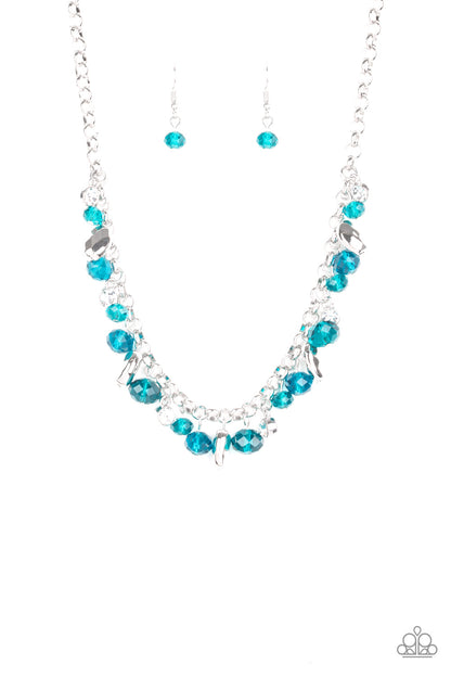 Downstage Dazzle - blue - Paparazzi necklace