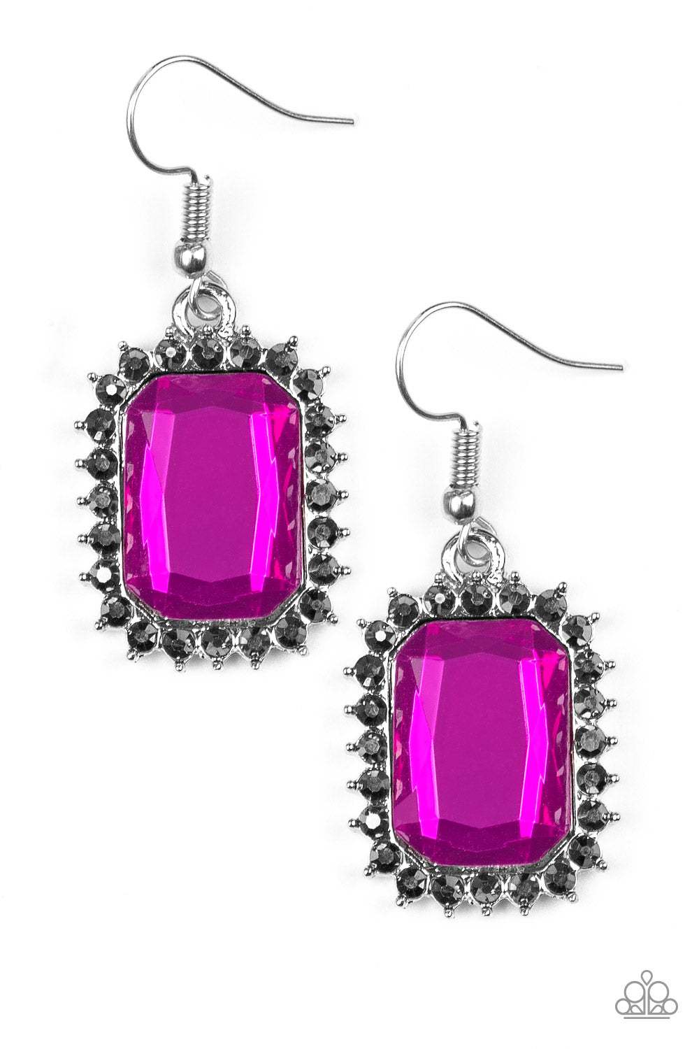 Downtown Dapper - pink - Paparazzi earrings