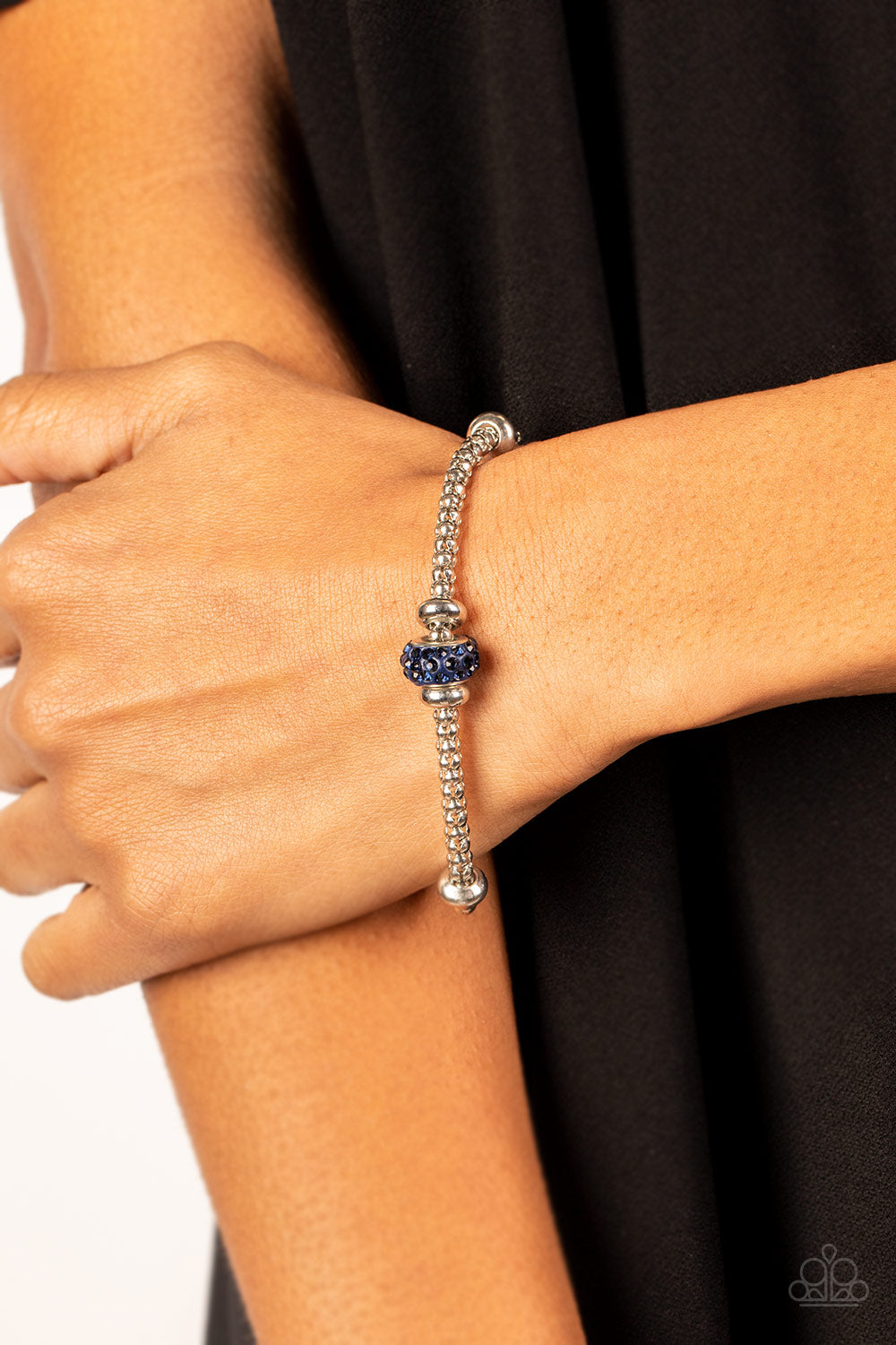 Downtown Decoupage - blue - Paparazzi bracelet