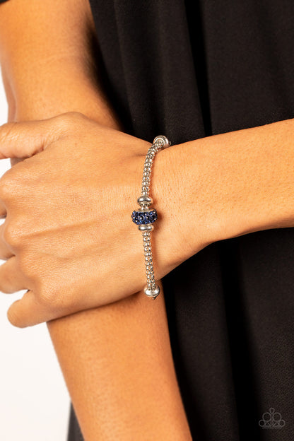 Downtown Decoupage - blue - Paparazzi bracelet