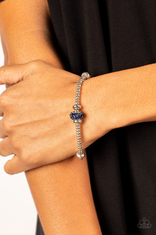 Downtown Decoupage - blue - Paparazzi bracelet