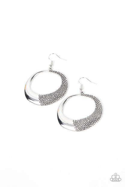 Downtown Jungle - silver - Paparazzi earrings