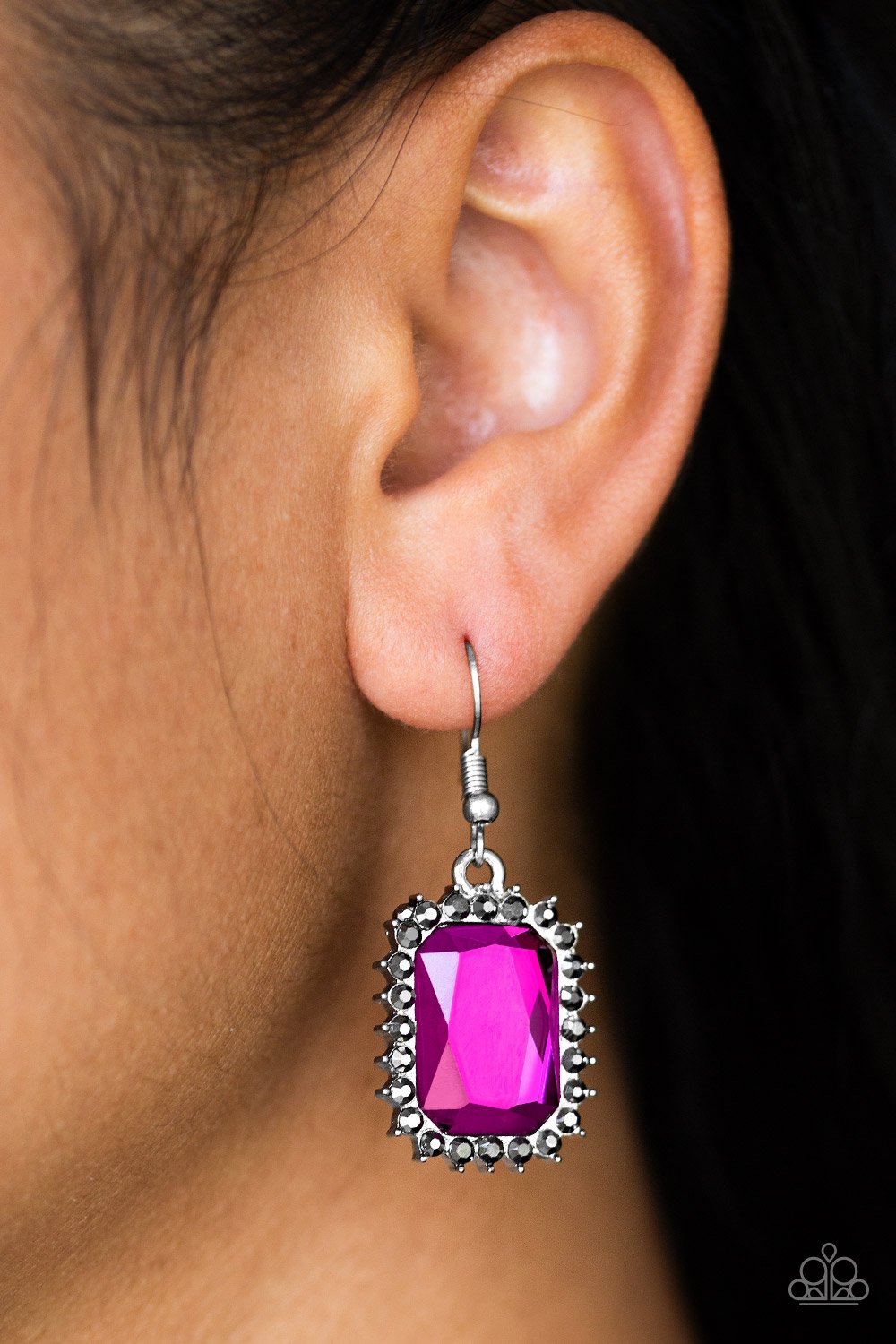 Downtown Dapper-pink-Paparazzi earrings