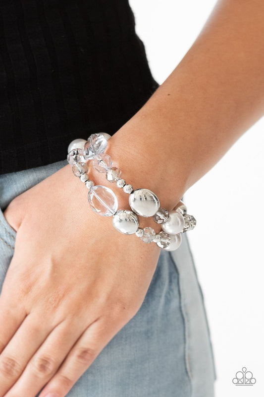 Downtown Dazzle-silver-Paparazzi bracelet