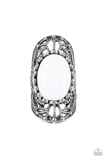 Drama Dream - white - Paparazzi ring