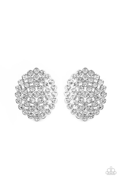 Drama School Dropout - white - Paparazzi earrings