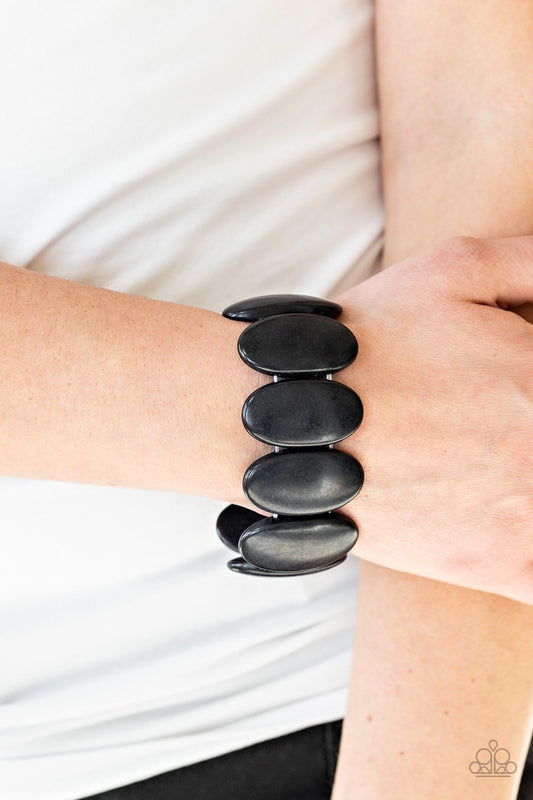 Dramatically Nomadic-black-Paparazzi bracelet