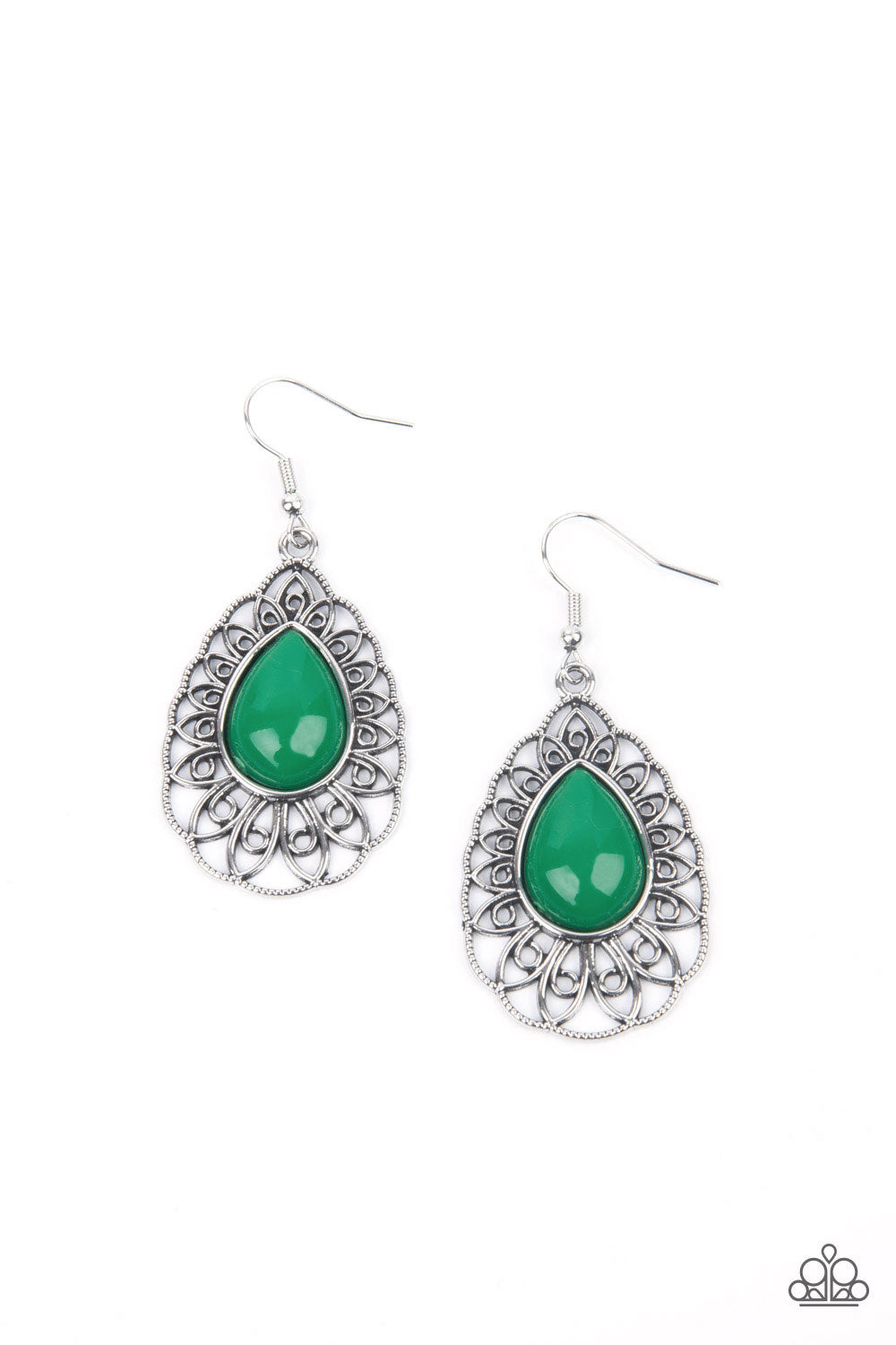 Dream STAYCATION - green - Paparazzi earrings